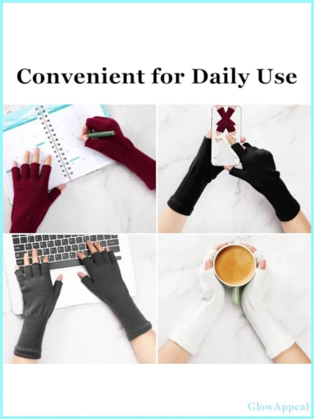 Fingerless Gloves for Women Winter Knit Half Finger Acrylic Gloves Long Cuff
